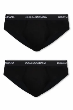 Dolce & Gabbana CZARNY Dwupak slipów z logo