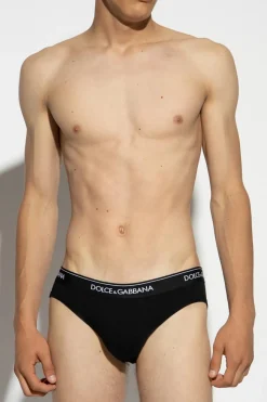 Dolce & Gabbana CZARNY Dwupak slipów z logo