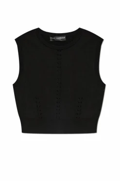 Dolce & Gabbana CZARNY Dzianinowy top