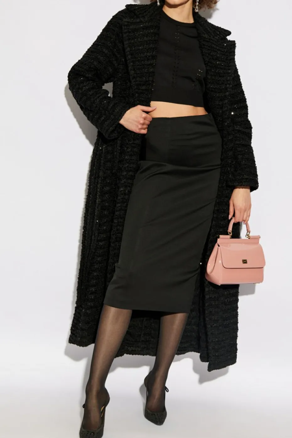 Dolce & Gabbana CZARNY Dzianinowy top
