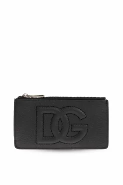 Dolce & Gabbana CZARNY Etui na karty z logo