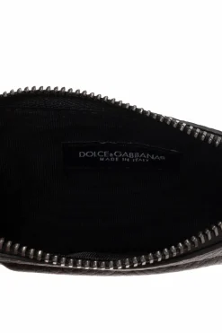 Dolce & Gabbana CZARNY Etui na karty z logo