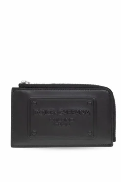 Dolce & Gabbana CZARNY Etui na karty z logo