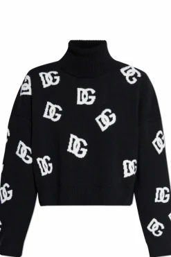 Dolce & Gabbana CZARNY Golf z logo
