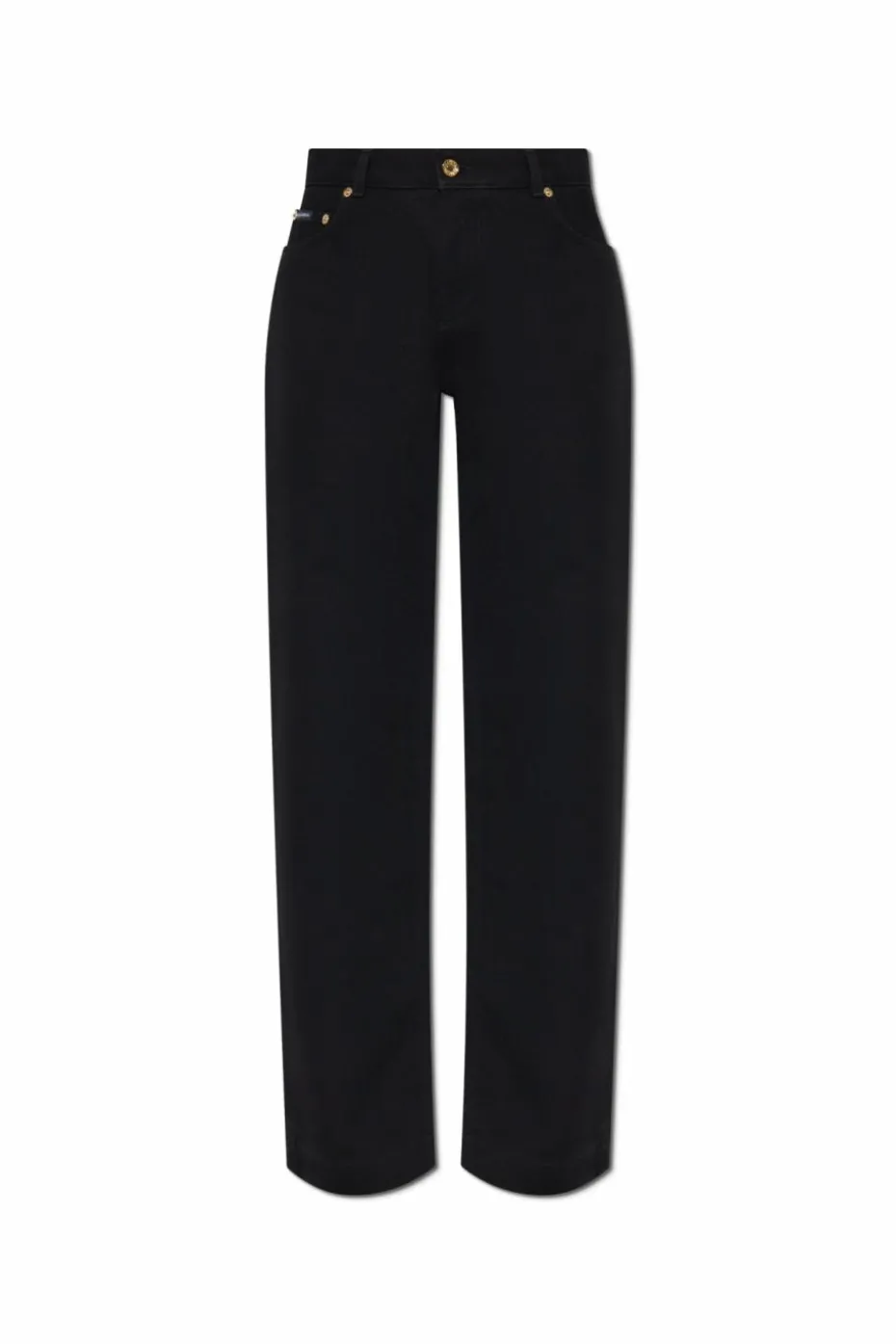 Dolce & Gabbana CZARNY Jeansy z nogawkami o prostym kroju