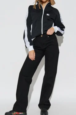 Dolce & Gabbana CZARNY Jeansy z nogawkami o prostym kroju