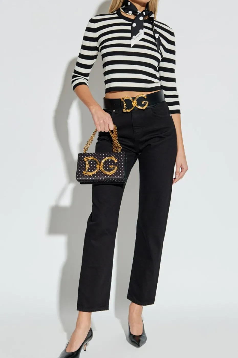 Dolce & Gabbana CZARNY Jeansy z logo
