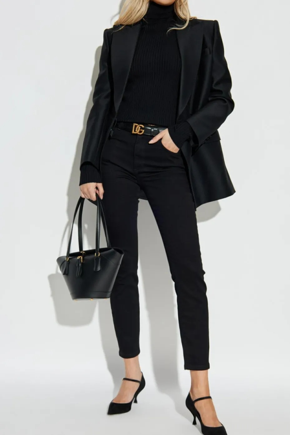 Dolce & Gabbana CZARNY Jeansy typu `slim`