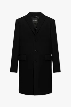 Dolce & Gabbana CZARNY Jednorzędowy płaszcz
