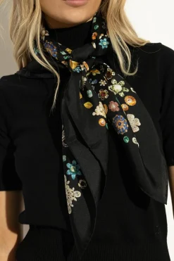Dolce & Gabbana CZARNY Jedwabna chusta