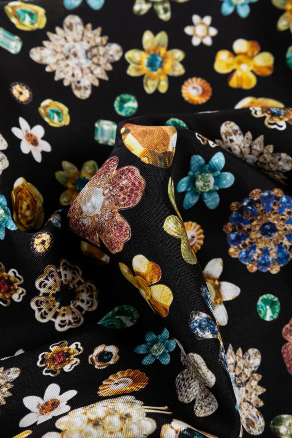 Dolce & Gabbana CZARNY Jedwabna chusta