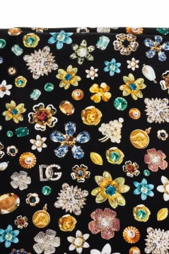 Dolce & Gabbana CZARNY Jedwabna chusta