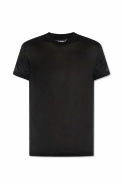 Dolce & Gabbana CZARNY Jedwabny t-shirt