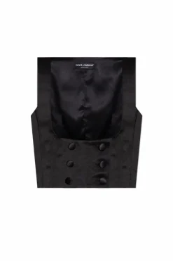 Dolce & Gabbana CZARNY Jedwabna kamizelka