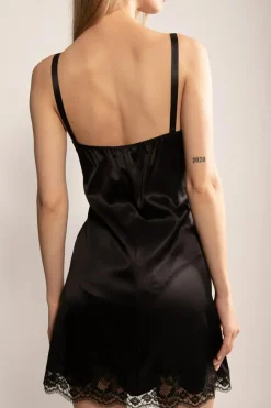 Dolce & Gabbana CZARNY Jedwabna koszula nocna