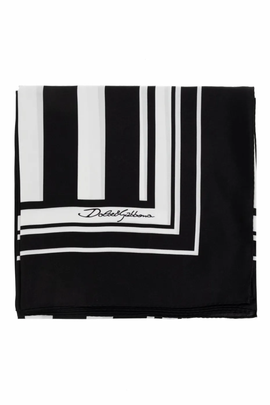 Dolce & Gabbana CZARNY Jedwabna chusta