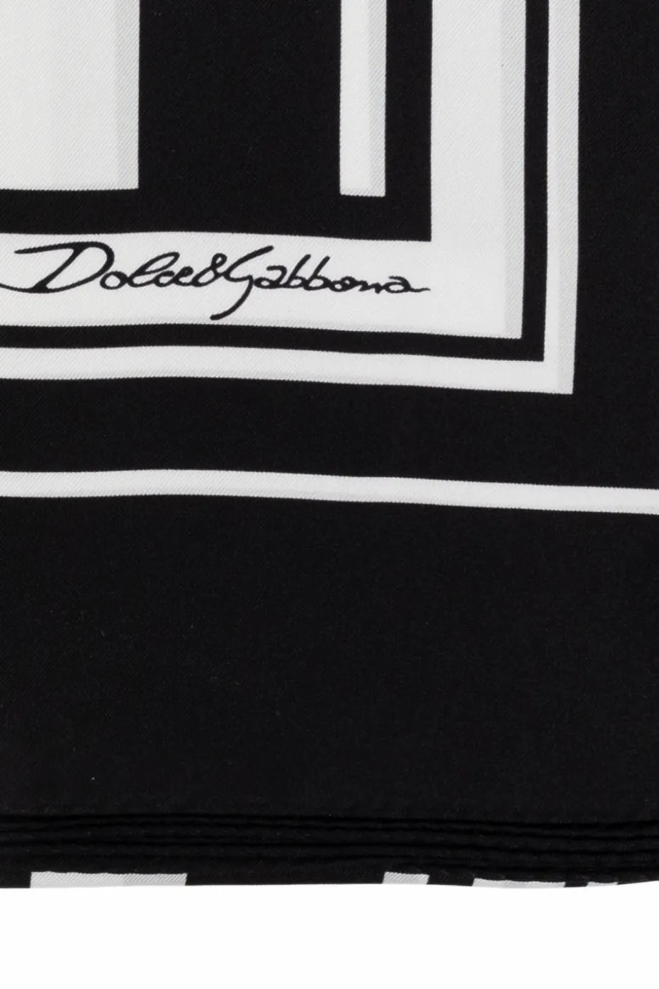 Dolce & Gabbana CZARNY Jedwabna chusta