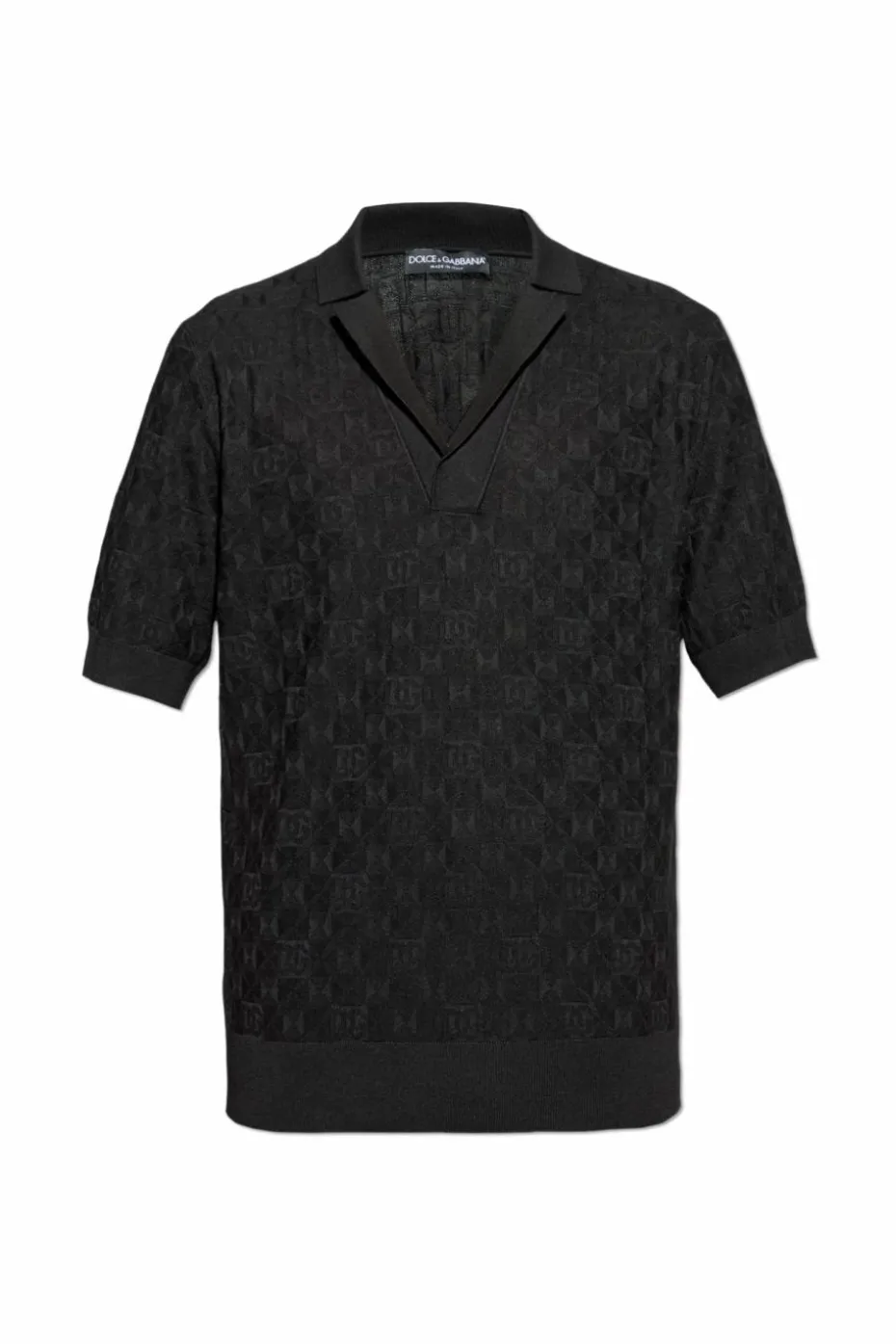 Dolce & Gabbana CZARNY Jedwabne polo