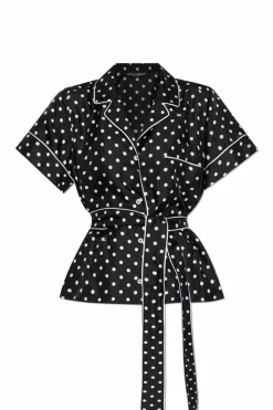 Dolce & Gabbana CZARNY Jedwabna koszula