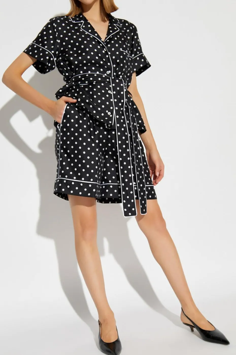 Dolce & Gabbana CZARNY Jedwabna koszula