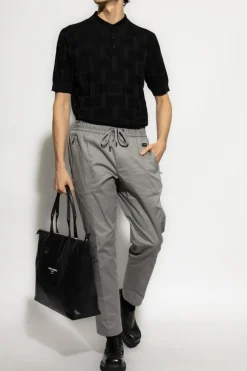 Dolce & Gabbana CZARNY Jedwabne polo