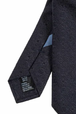 Dolce & Gabbana CZARNY Jedwabny krawat z monogramem