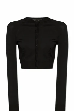 Dolce & Gabbana CZARNY Kardigan z wycięciami