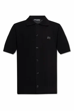 Dolce & Gabbana CZARNY Kardigan z krótkimi rękawami