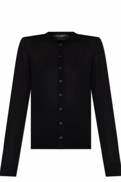 Dolce & Gabbana CZARNY Kaszmirowy kardigan