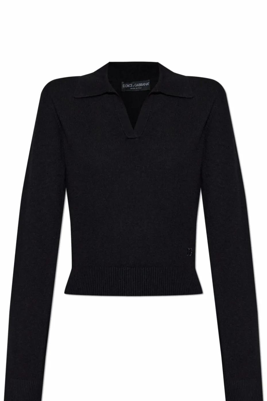 Dolce & Gabbana CZARNY Kaszmirowe polo