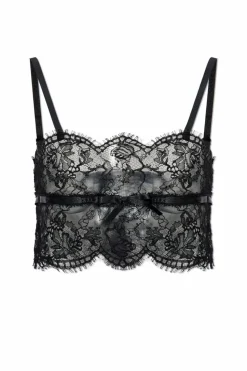 Dolce & Gabbana CZARNY Koronkowy top