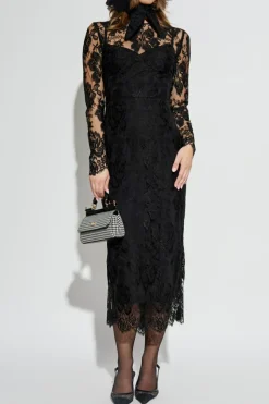 Dolce & Gabbana CZARNY Koronkowa sukienka