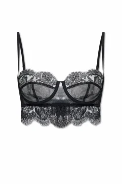 Dolce & Gabbana CZARNY Koronkowy biustonosz