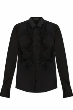 Dolce & Gabbana CZARNY Koszula z koronką
