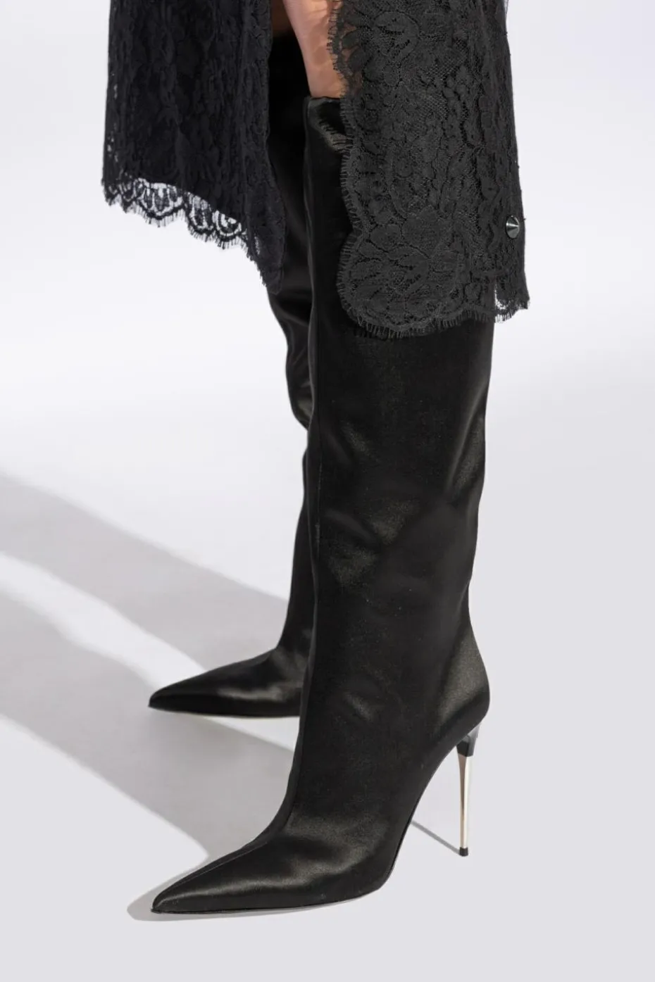 Dolce & Gabbana CZARNY Kozaki na obcasie