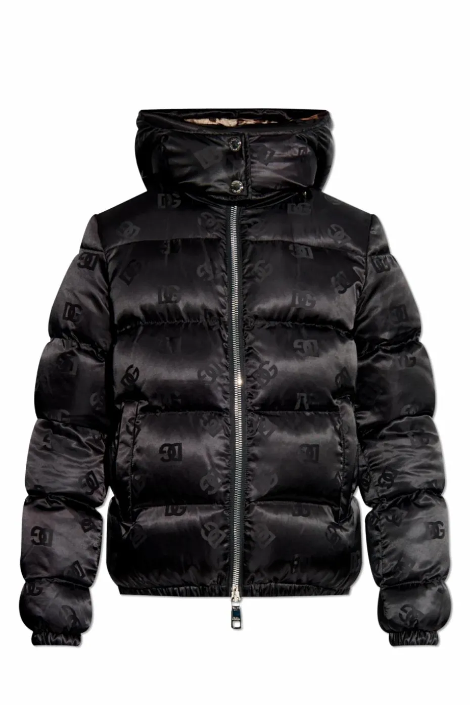 Dolce & Gabbana CZARNY Kurtka puchowa z logo