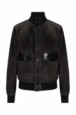 Dolce & Gabbana CZARNY Kurtka skórzana