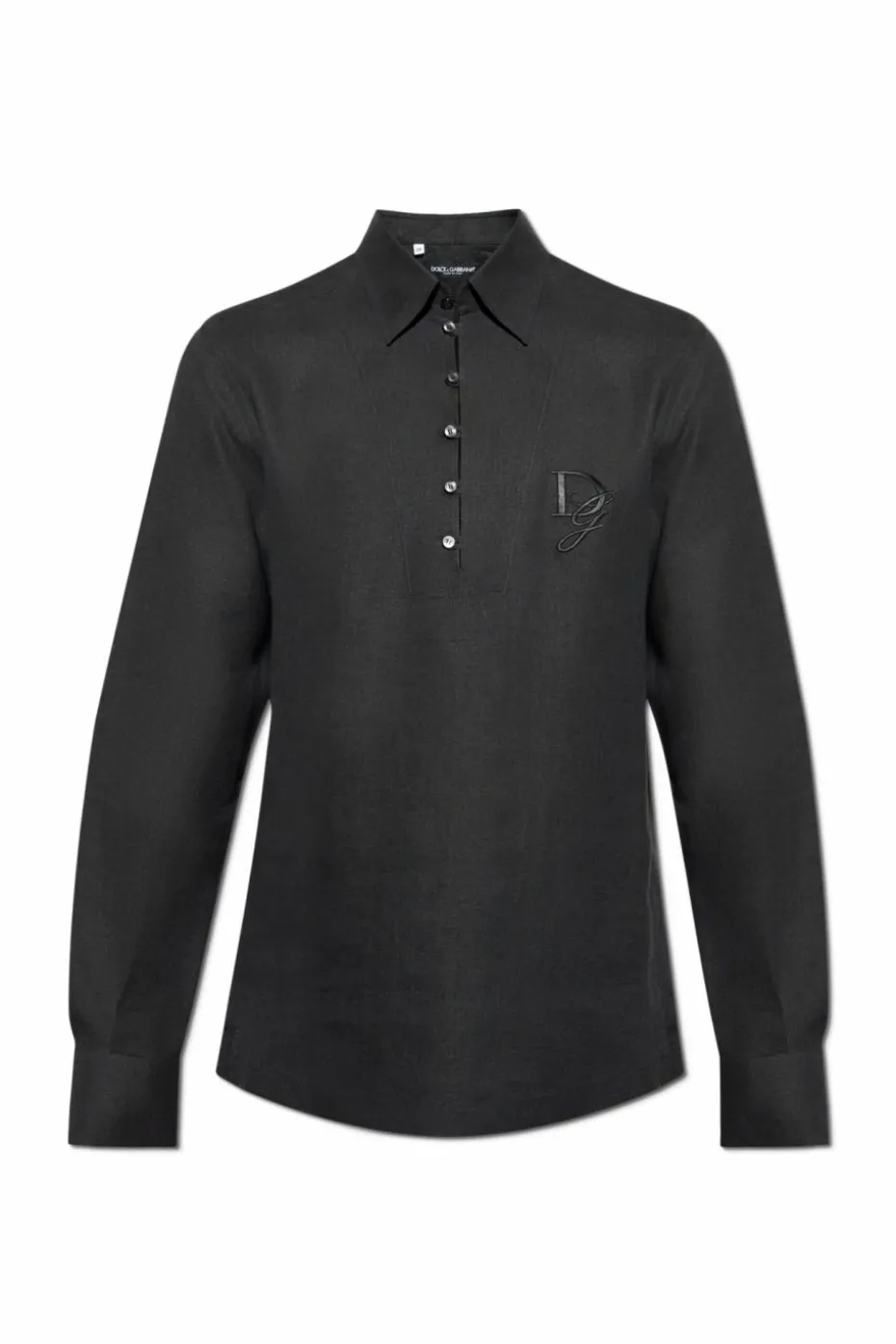 Dolce & Gabbana CZARNY Lniana koszula