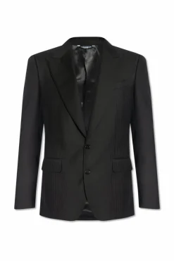 Dolce & Gabbana CZARNY Marynarka ze wzorem w jodełkę
