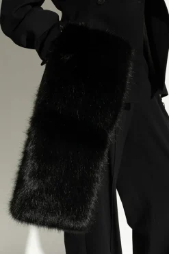 Dolce & Gabbana CZARNY Mufka ze sztucznego futra