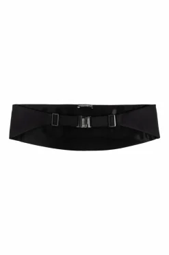 Dolce & Gabbana CZARNY Pas z jedwabnej satyny