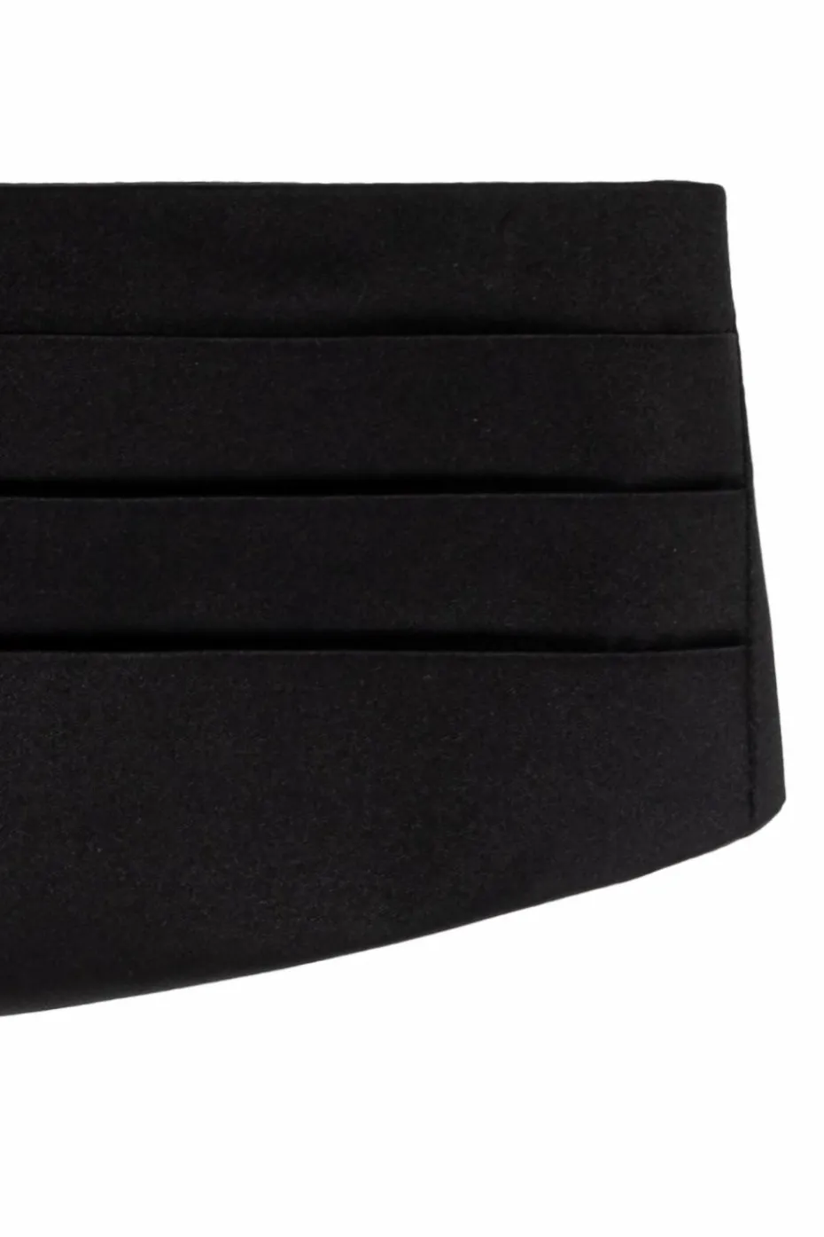 Dolce & Gabbana CZARNY Pas z jedwabnej satyny