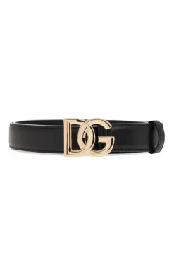 Dolce & Gabbana CZARNY Pasek z logo
