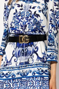 Dolce & Gabbana CZARNY Pasek z logo