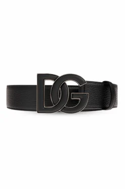 Dolce & Gabbana CZARNY Pasek z logo