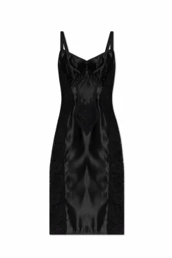 Dolce & Gabbana CZARNY Satynowa sukienka