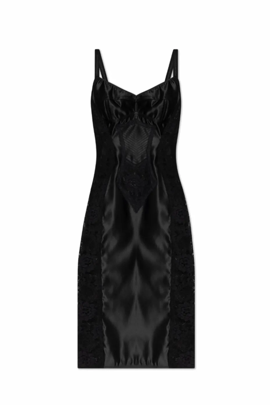 Dolce & Gabbana CZARNY Satynowa sukienka