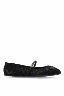 Dolce & Gabbana CZARNY Satynowe baleriny
