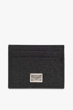 Dolce & Gabbana CZARNY Skórzane etui na karty