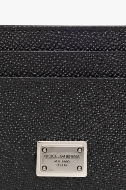 Dolce & Gabbana CZARNY Skórzane etui na karty